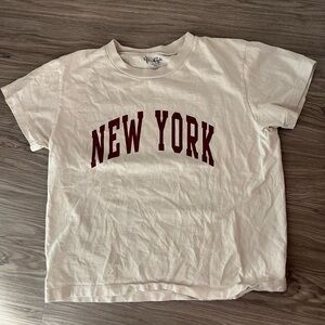 John Gault women’s crème New York tee shirt